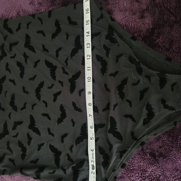 Sheer Black Bat Print Bodysuit Torrid Size 0/0X - Picture 3 of 7